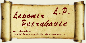 Lepomir Petraković vizit kartica